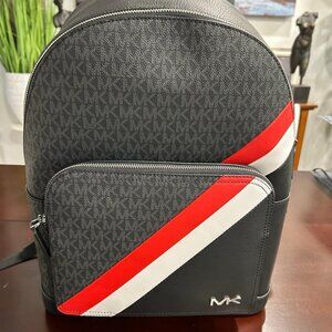 Michael Kors Striped Logo Backpack